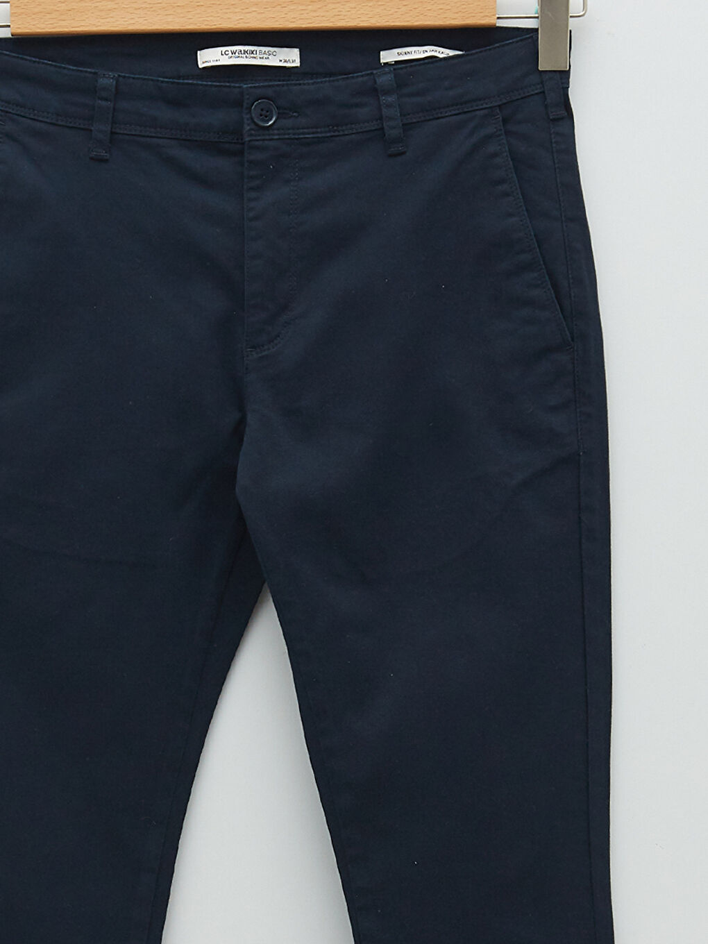 Lacivert Ekstra Dar Kalıp Gabardin Erkek Chino Pantolon-7