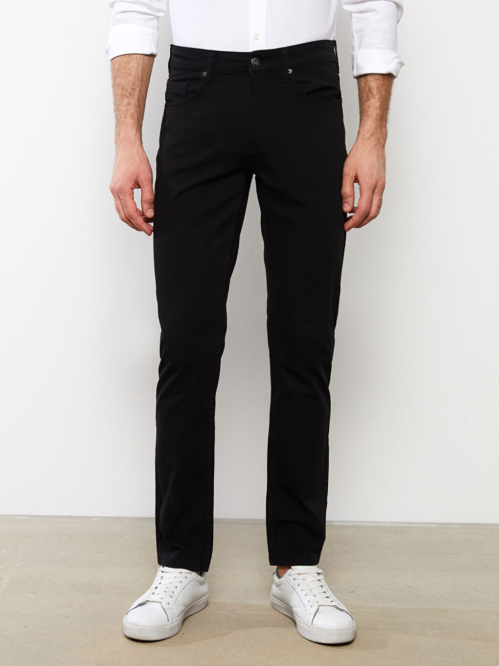 Брюки чино из габардина слим-фит для мужчин-2