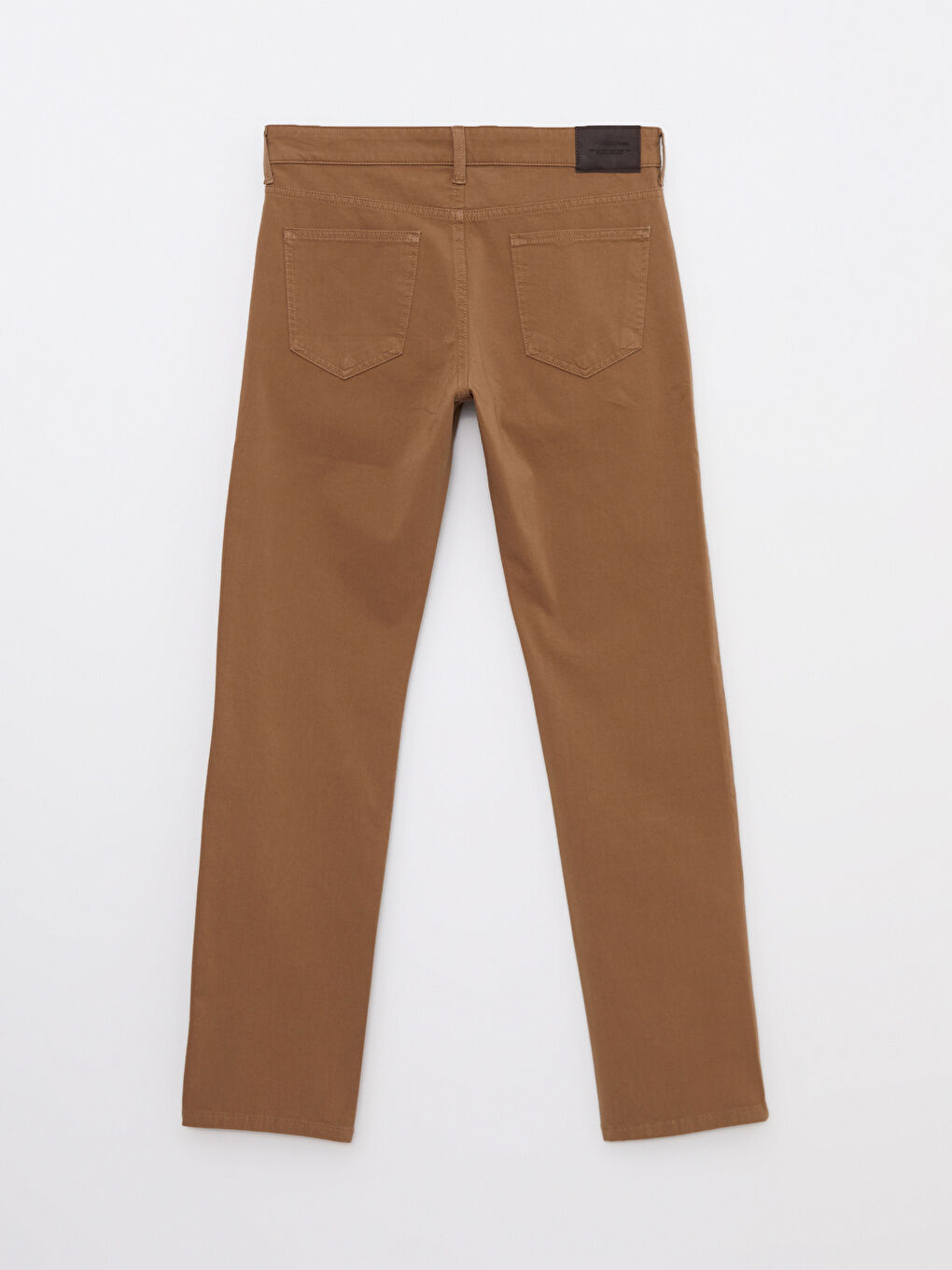 Kahverengi Slim Fit Gabardin Erkek Chino Pantolon-7