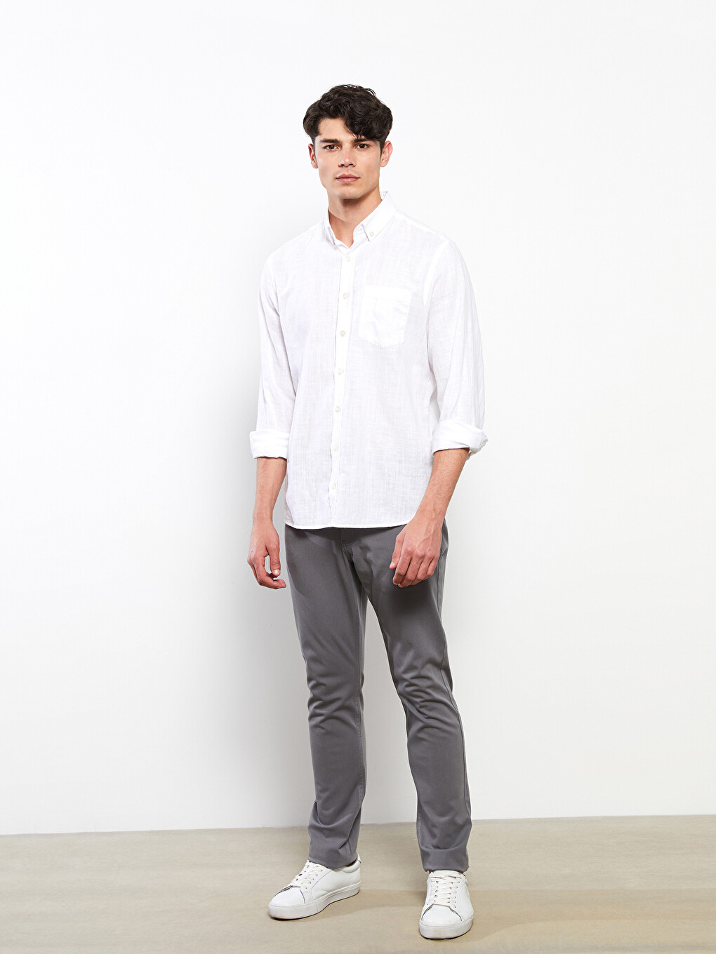 Slim Fit Gabardine Men's Chino Pants