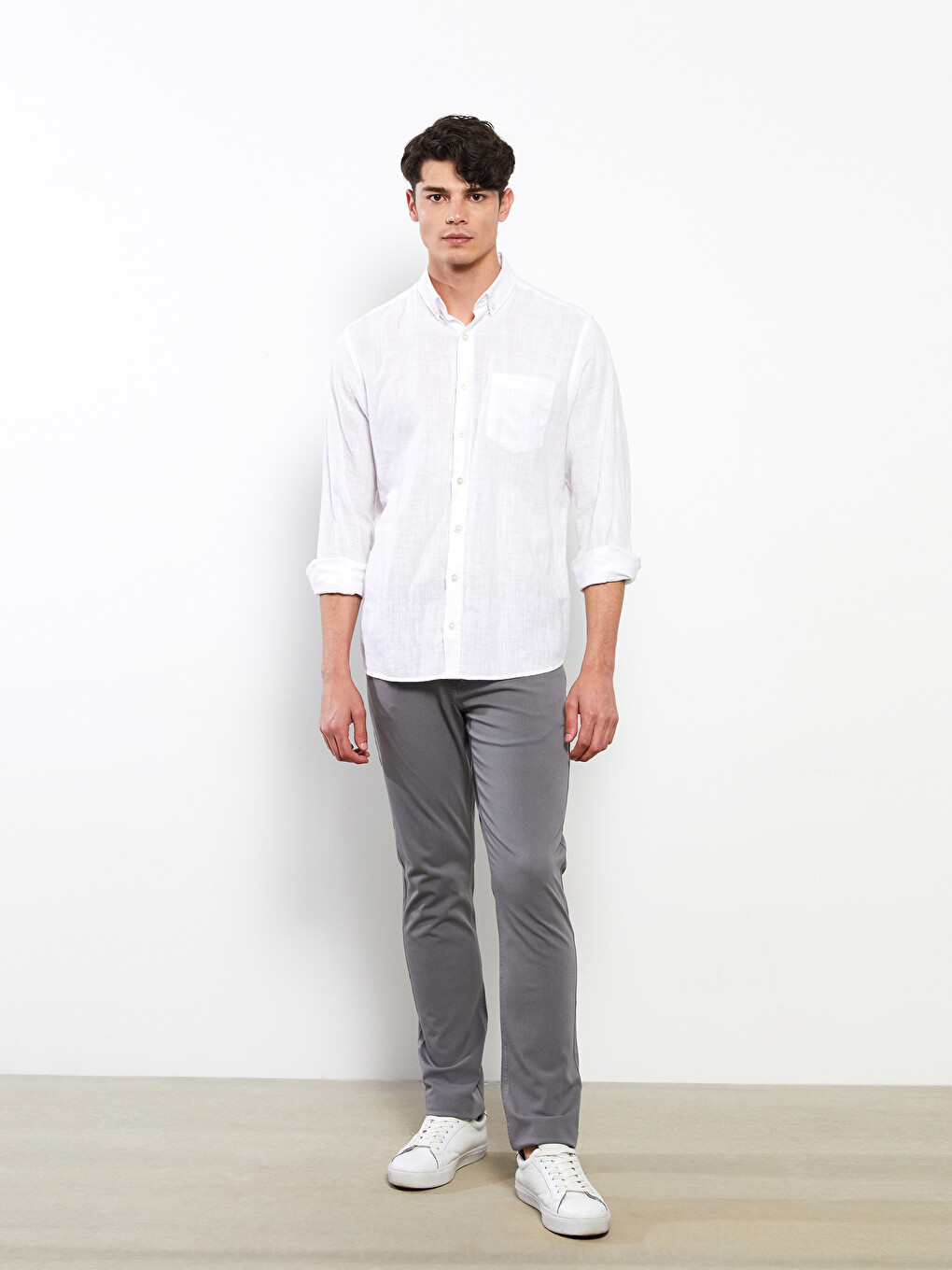 Slim Fit Gabardine Men's Chino Pants-1
