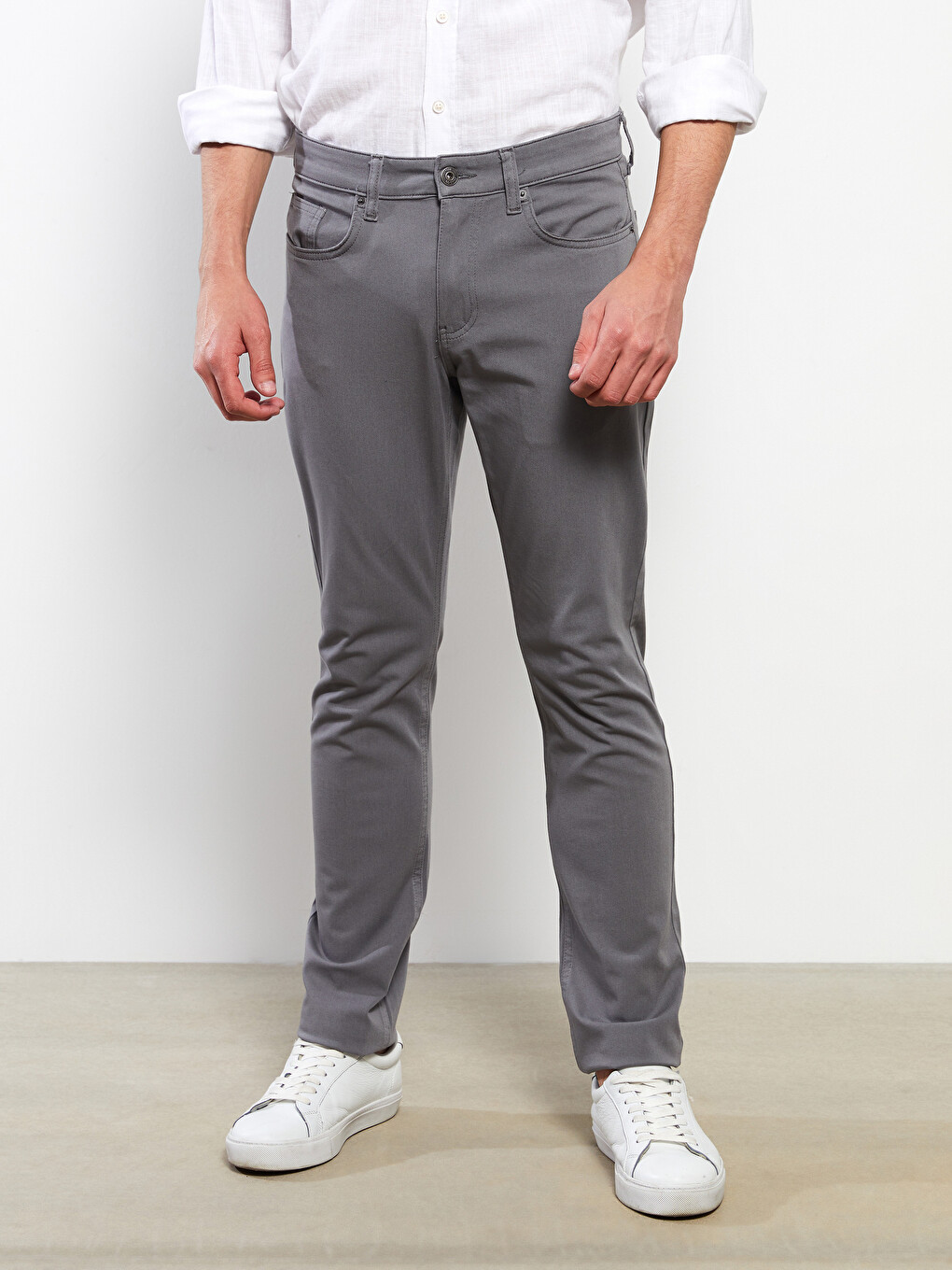 Slim Fit Gabardine Men's Chino Pants-2