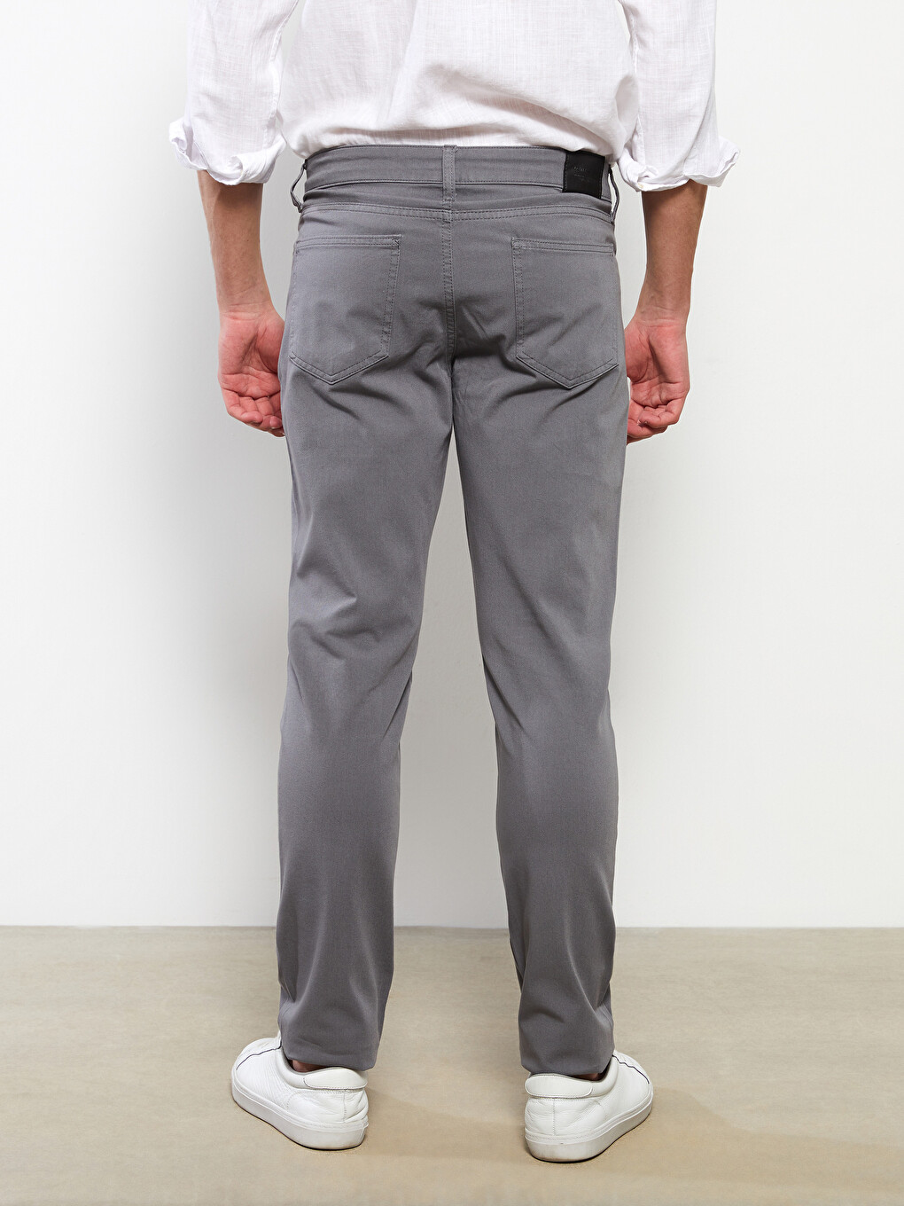 Slim Fit Gabardine Men's Chino Pants-4
