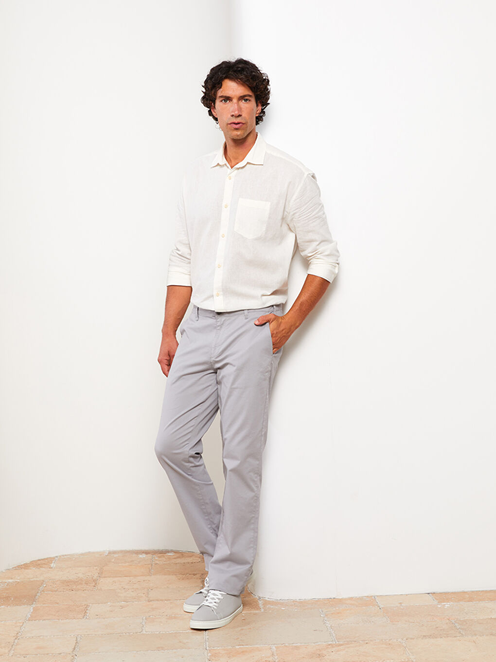 Normal Kalıp Gabardin Erkek Chino Pantolon