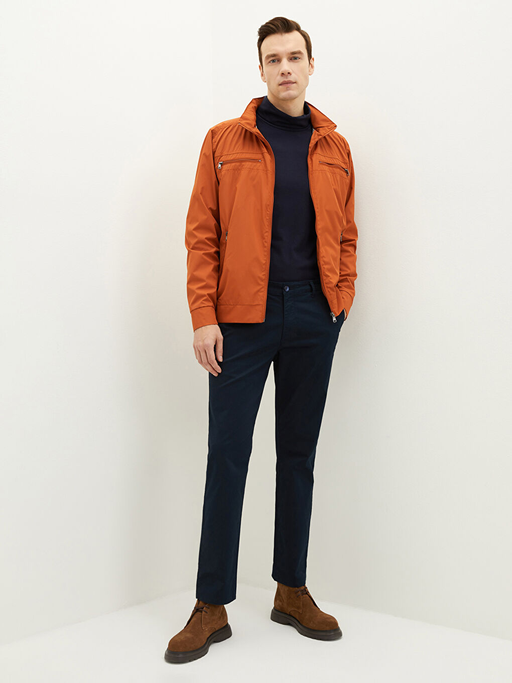 Мужские брюки чинос стандартной посадки из габардина -1