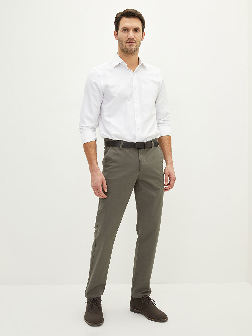 Normal Fit Gabardine Men's Chino Trousers