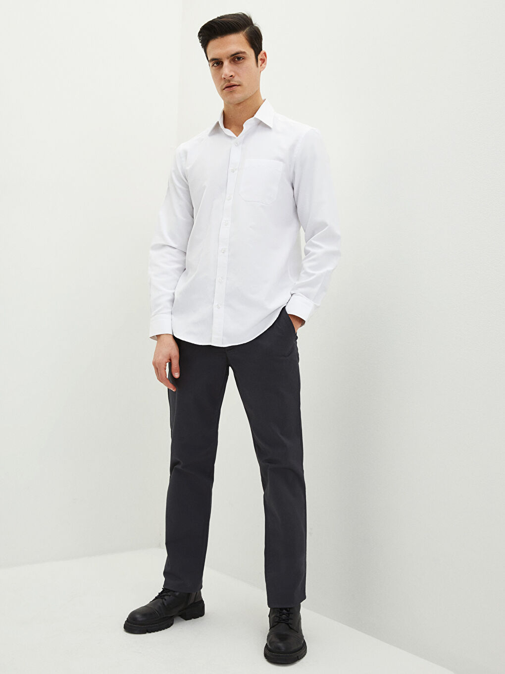 Normal Fit Gabardine Men's Chino Trousers