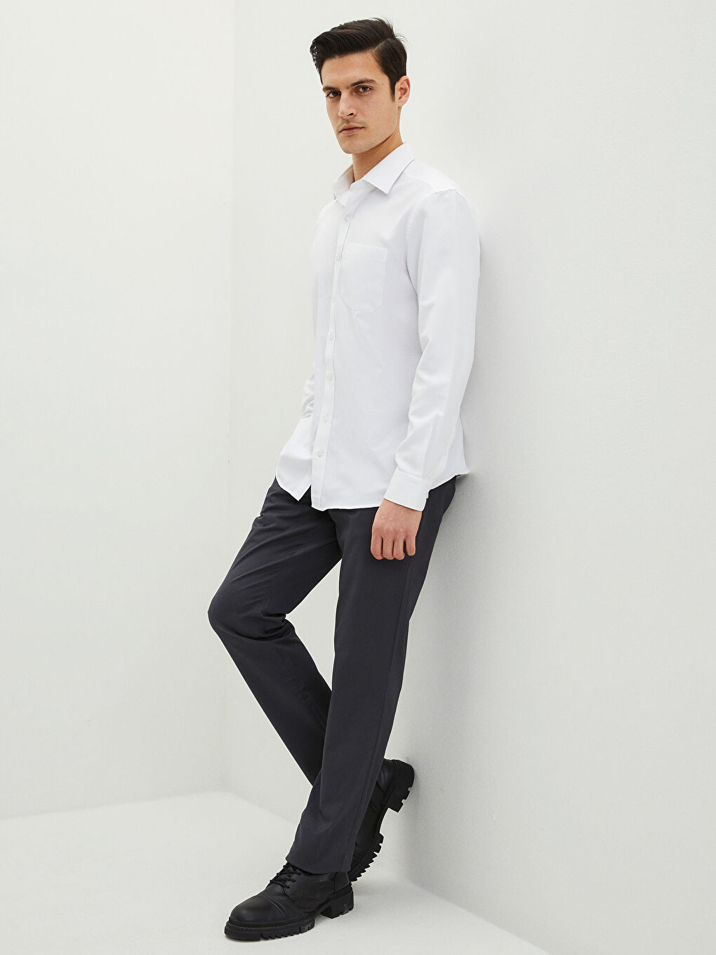 Normal Fit Gabardine Men's Chino Trousers-1