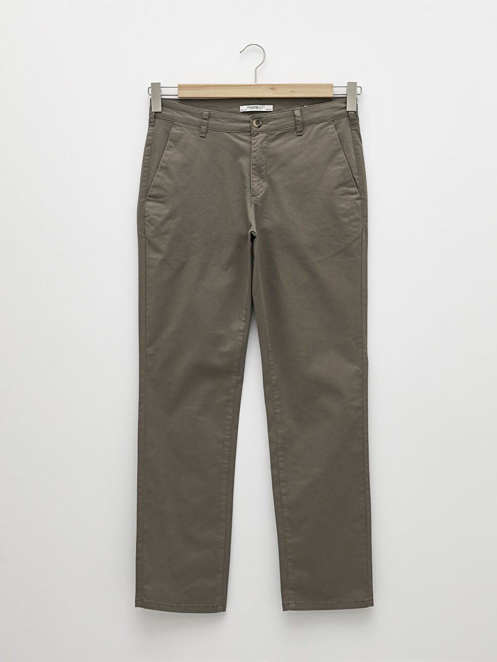 Kahverengi Normal Kalıp Gabardin Erkek Chino Pantolon-5