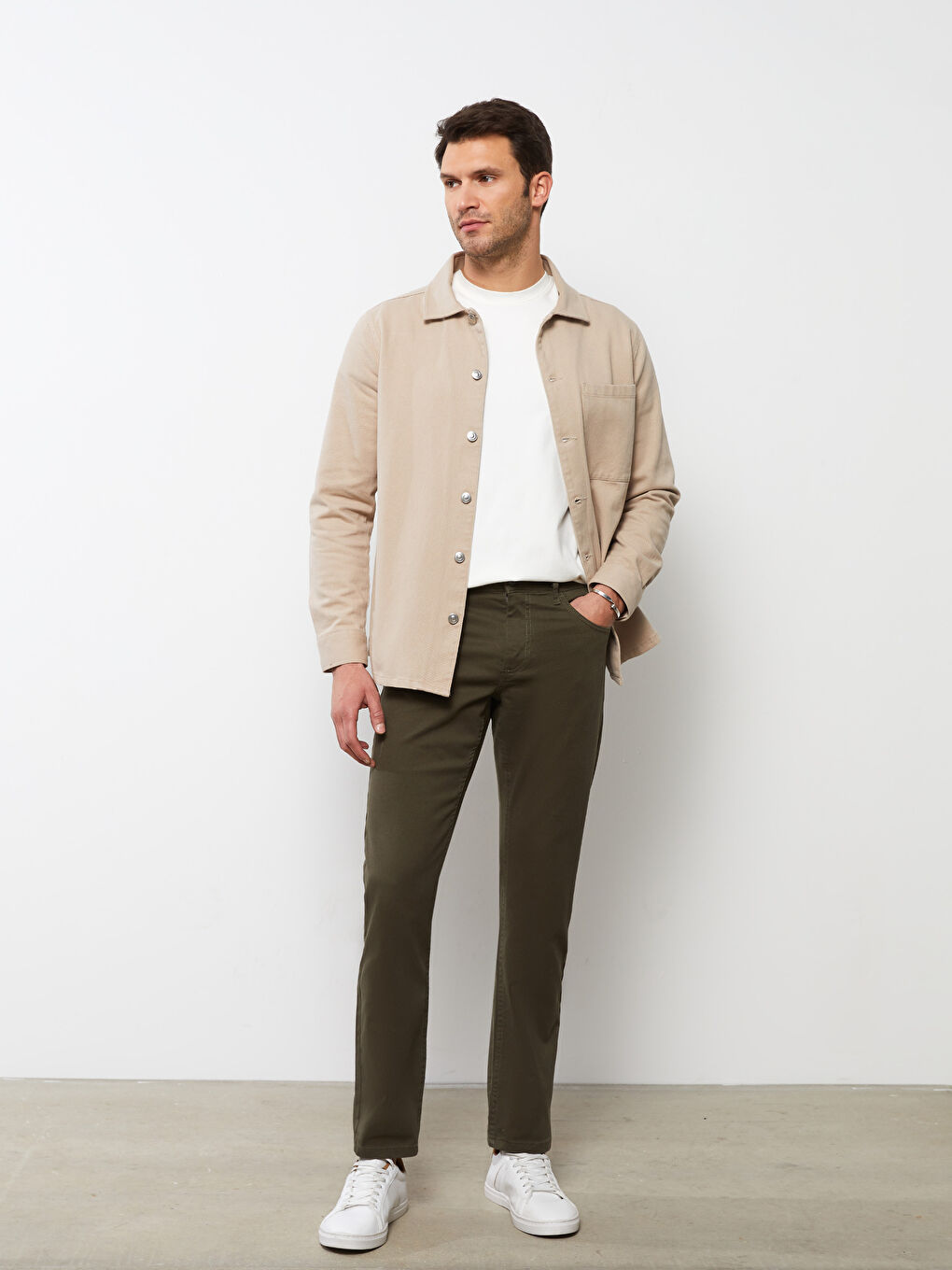 Standard Fit Men's Chino Trousers-2