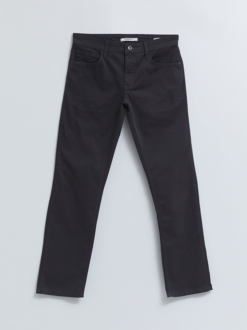 Antrasit Normal Kalıp Gabardin Erkek Chino Pantolon-5