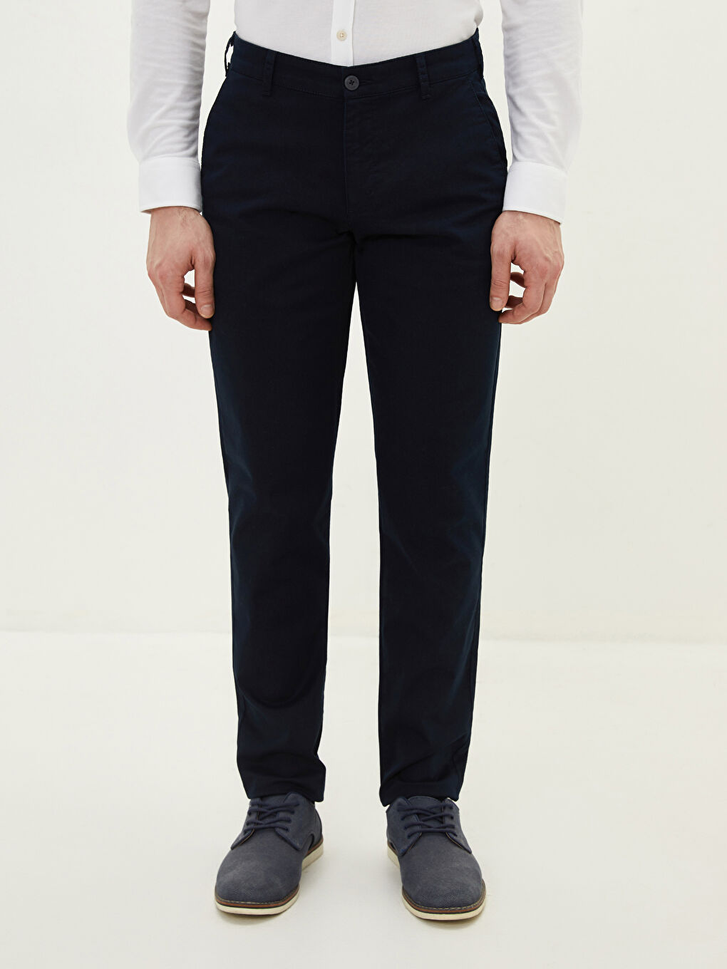 Ерлерге арналған тар пішімдегі саржа чино шалбар-3