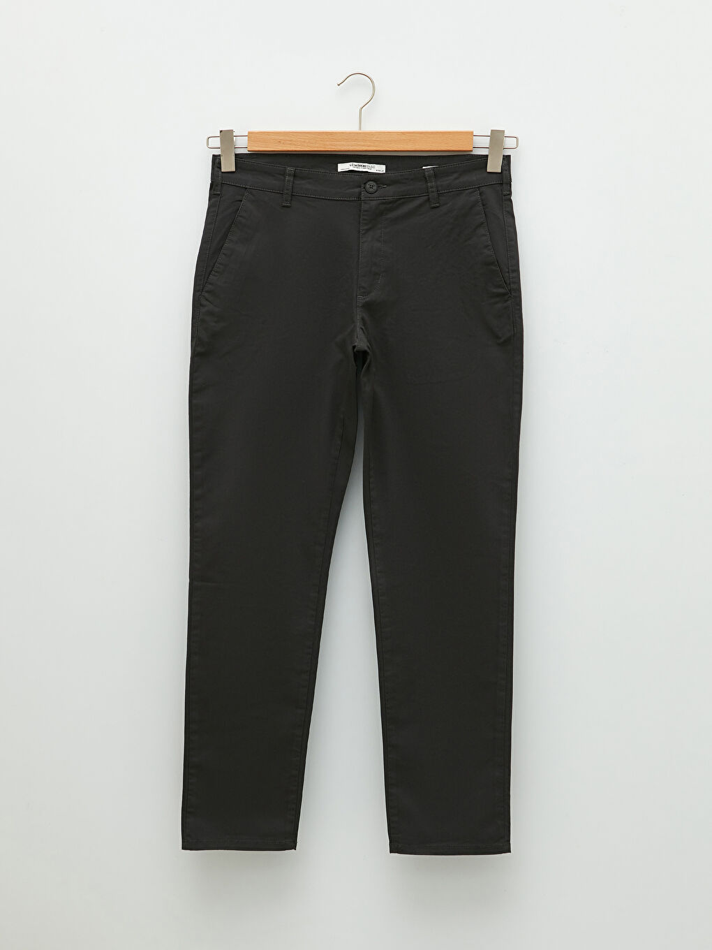 Antrasit Dar Kalıp Gabardin Erkek Chino Pantolon-4