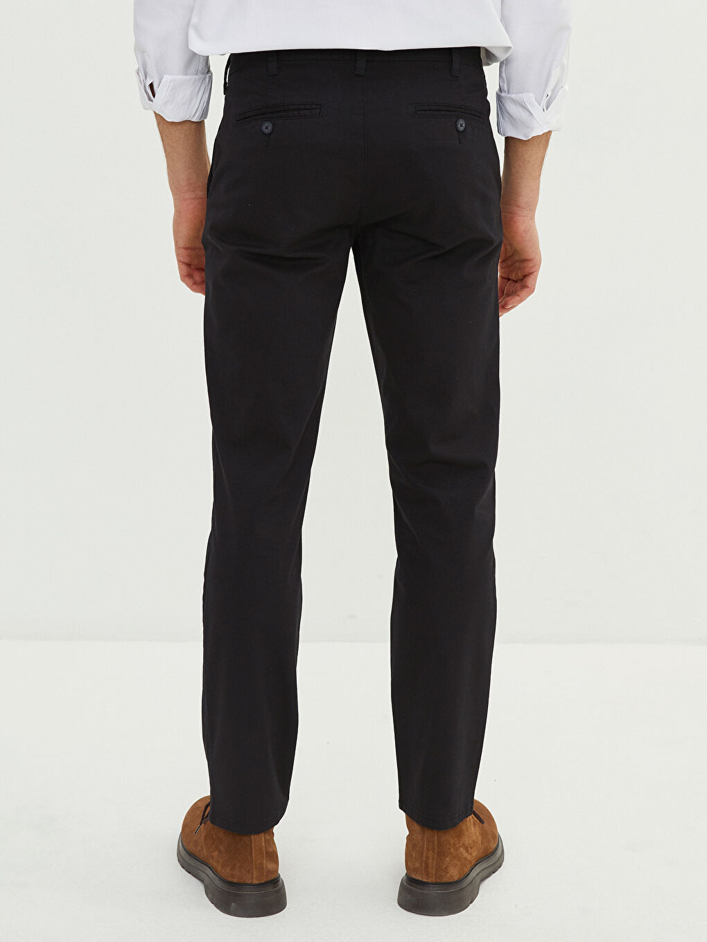 Pantalon Chino Slim Fit en Gabardine pour Hommes-3