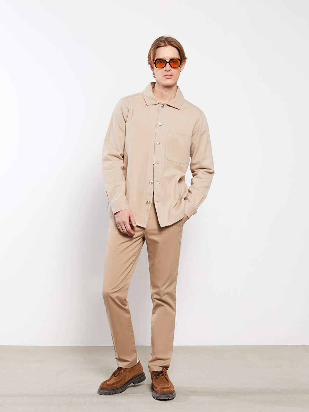 Slim Fit Gabardine Men's Chino Trousers-1