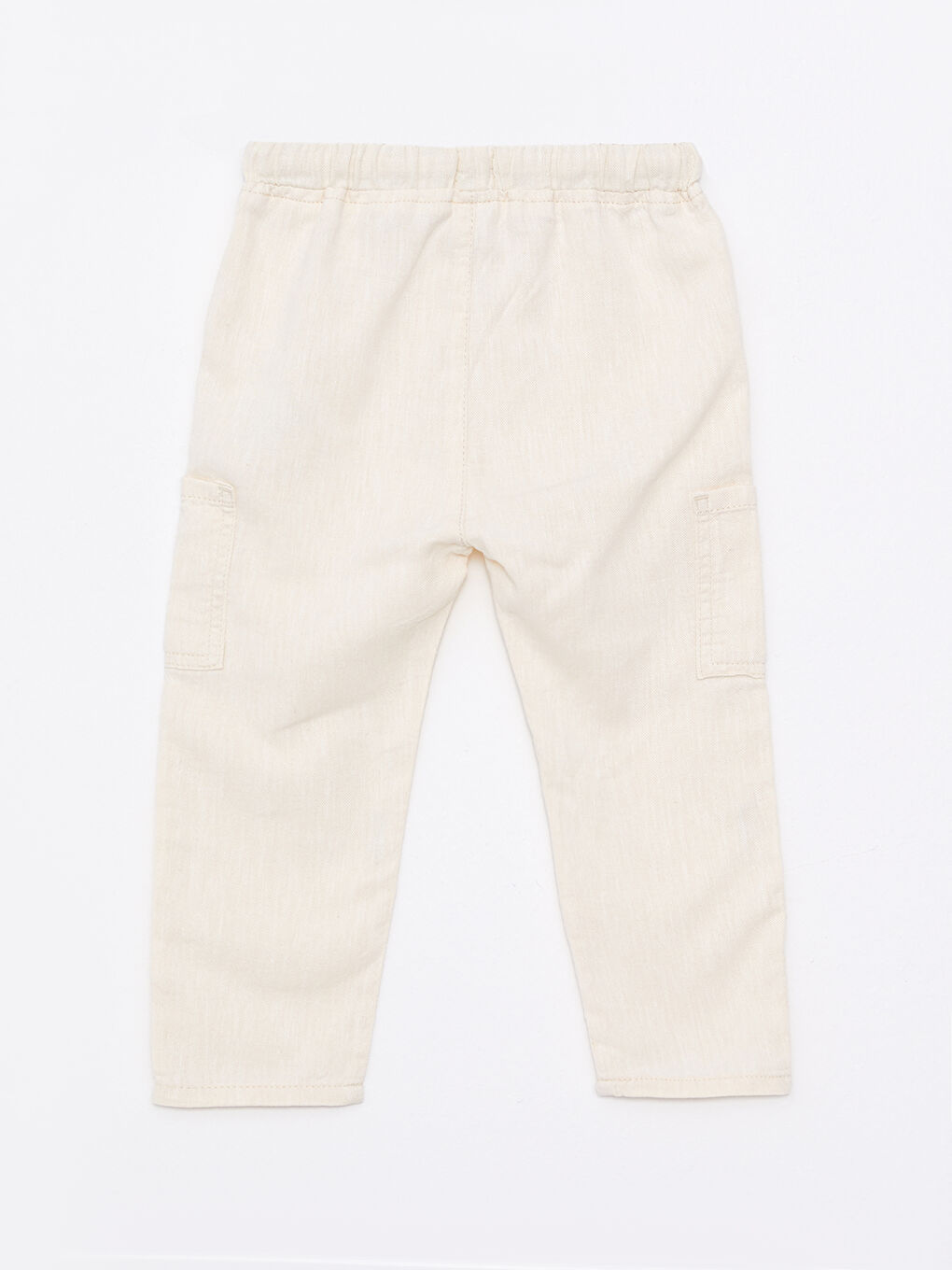 Bej Beli Lastikli Basic Erkek Bebek Pantolon-3