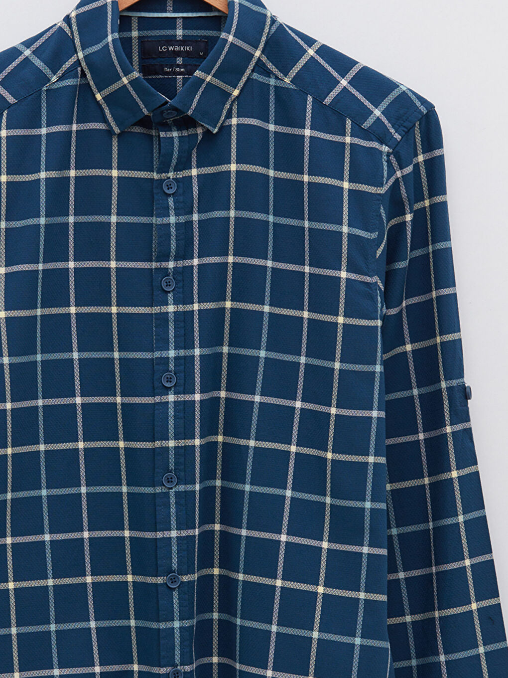 Schmal Geschnittenes Langarm-Karohemd für Herren-7