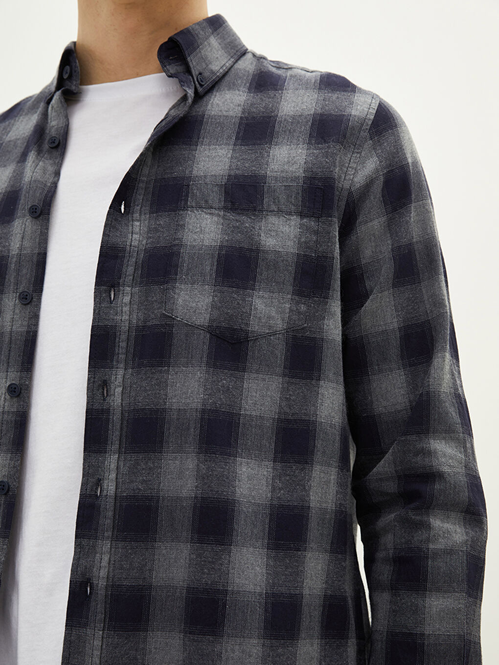 LCWAIKIKI Classic Regular Fit Long Sleeve Plaid Men's Shirt -S20688Z8-LN6