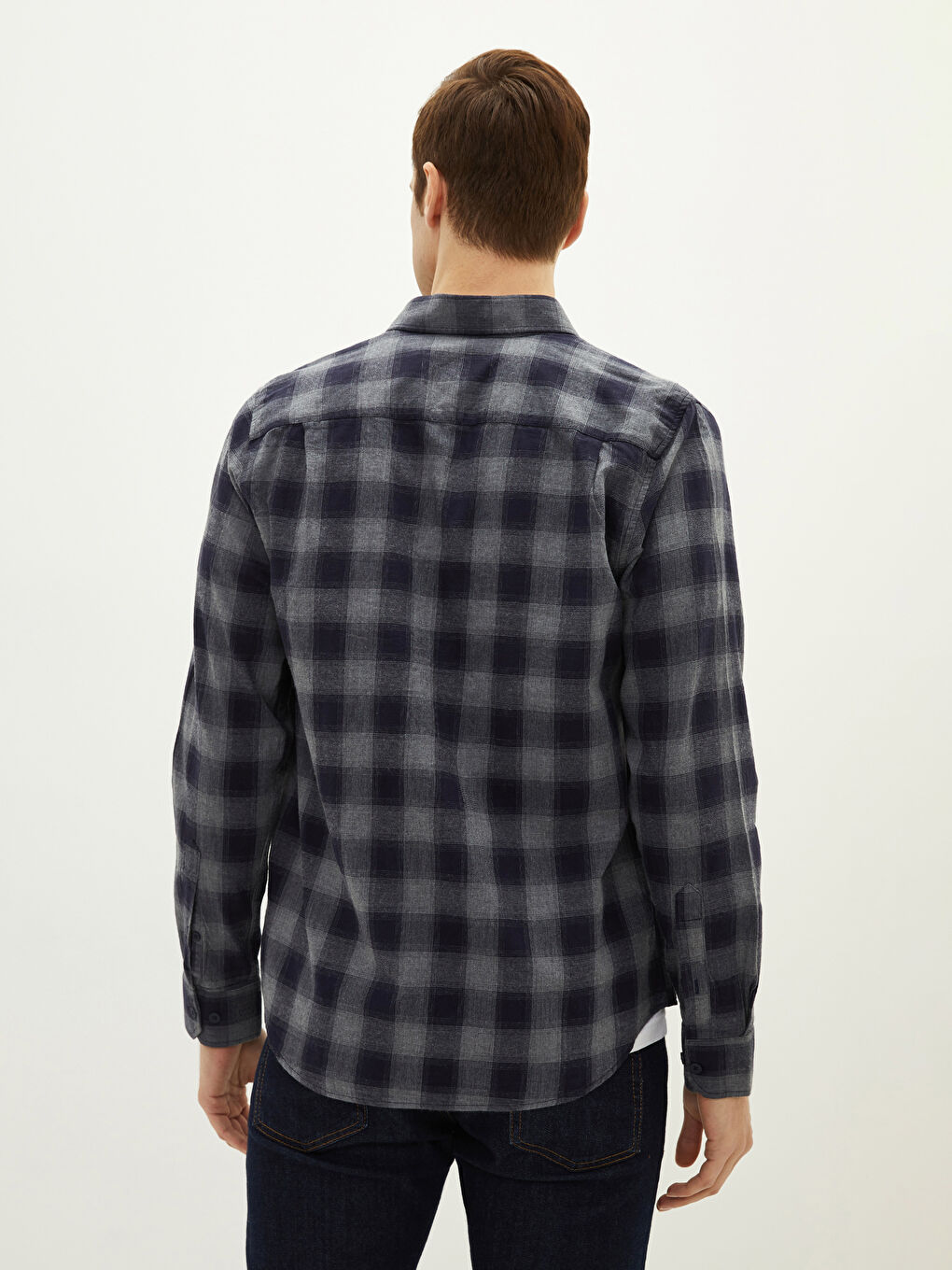 LCWAIKIKI Classic Regular Fit Long Sleeve Plaid Men's Shirt -S20688Z8-LN6