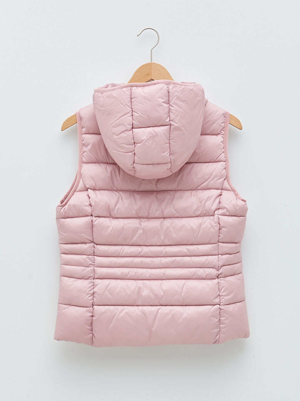 Women's Hooded Plain Puffer Gilet -S20710Z8-RVR