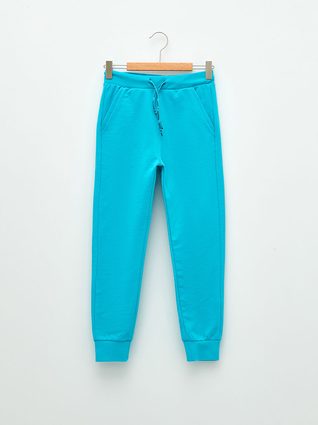 Turkuaz Beli Lastikli Erkek Çocuk Jogger Eşofman Altı
