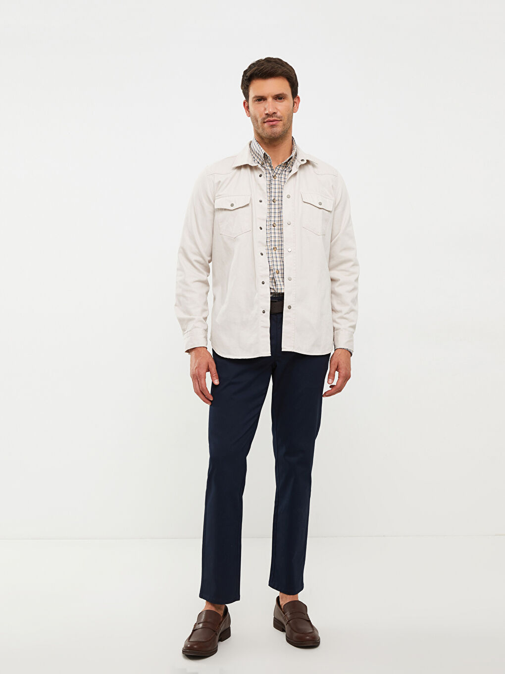 Standard Fit Twill Men's Trousers