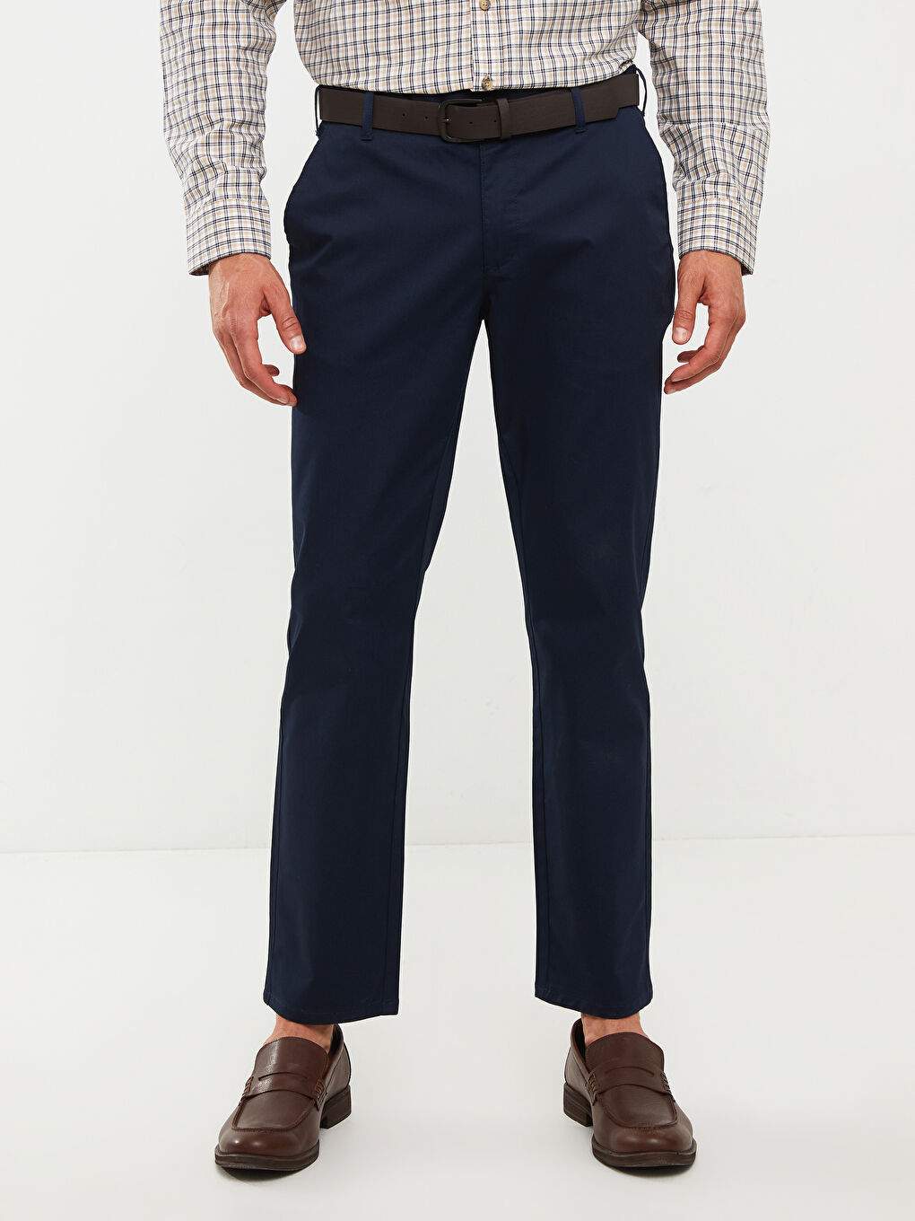 Standard Fit Twill Men's Trousers-2