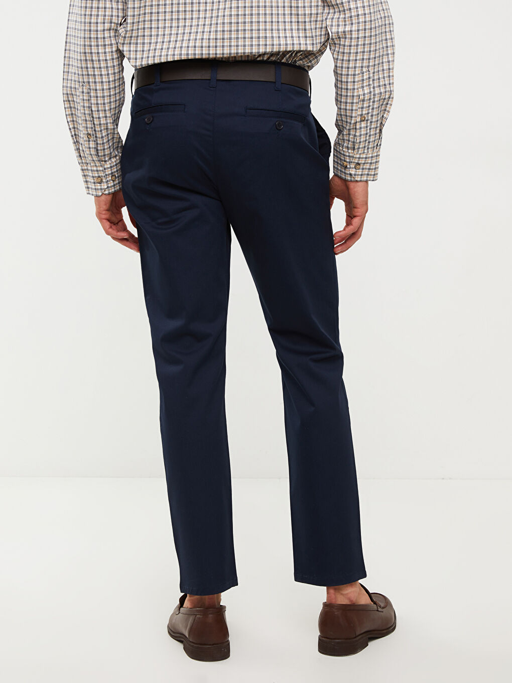 Standard Fit Twill Men's Trousers-4