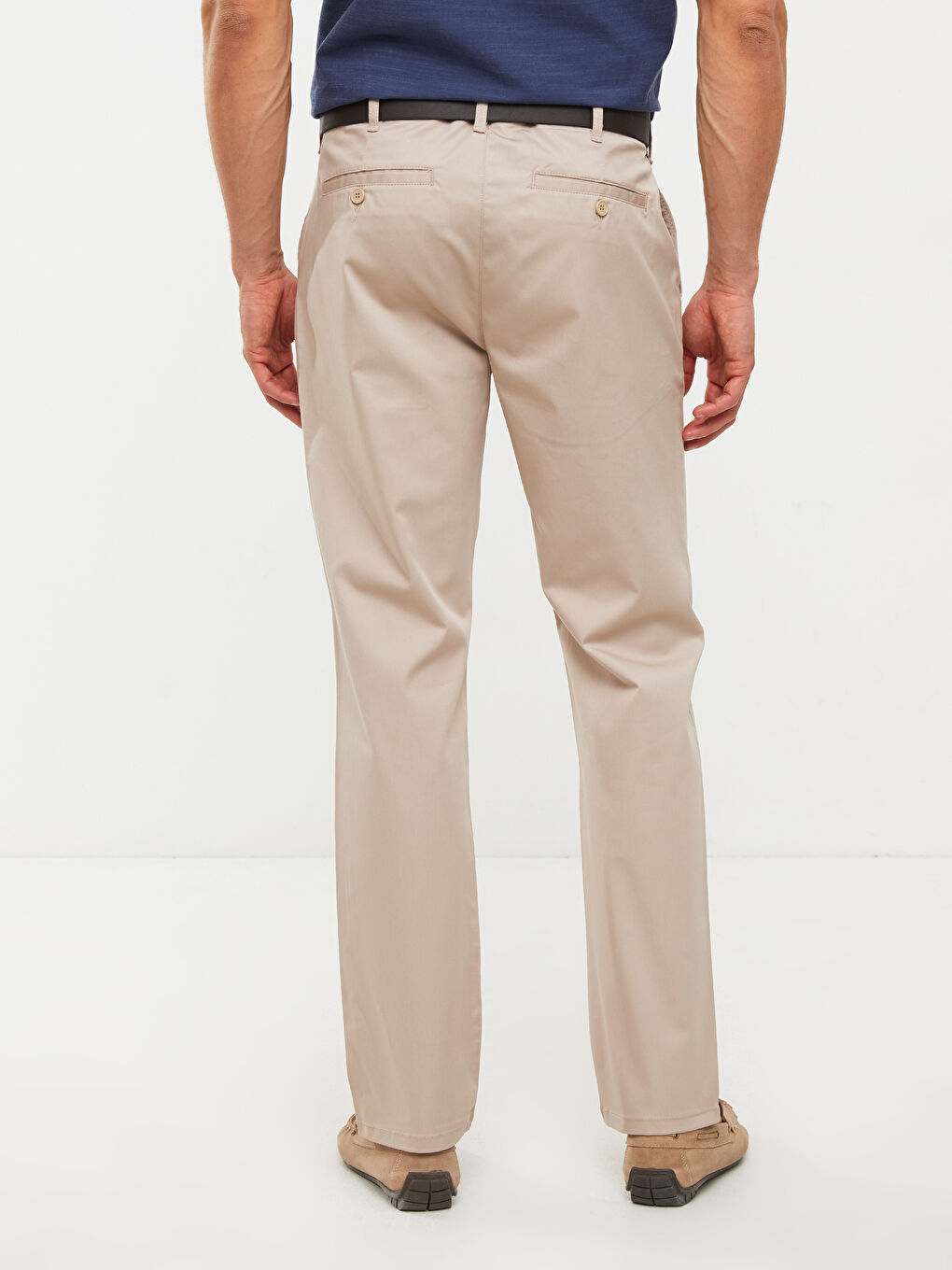 Bej Standart Kalıp Gabardin Erkek Pantolon-3