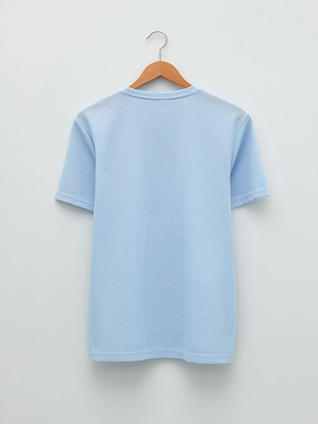 Mavi Bisiklet Yaka Penye Erkek Tişört-6