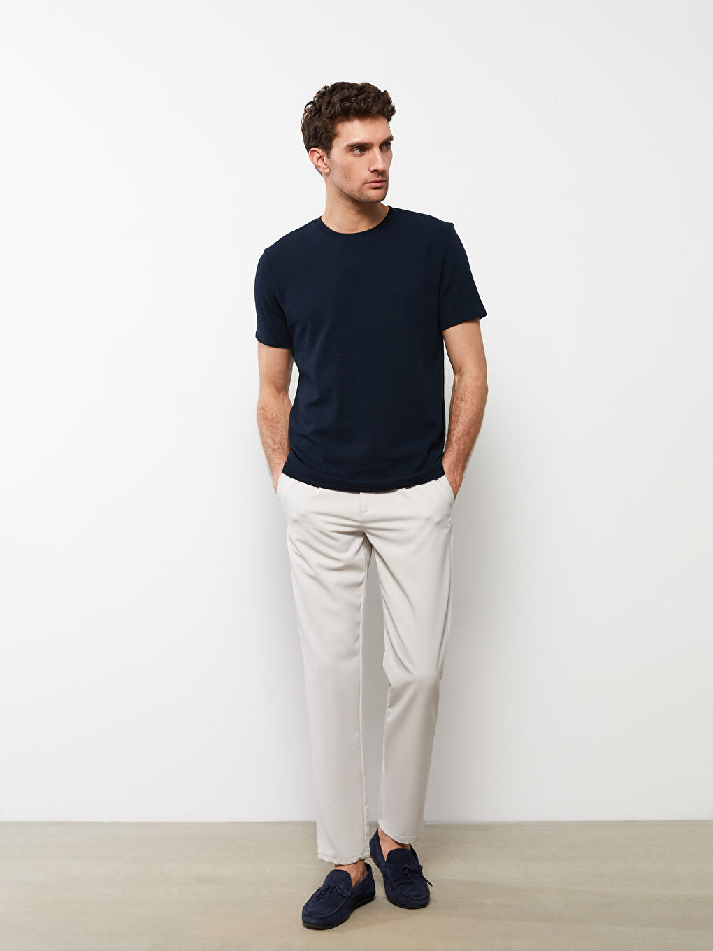 T-shirt pour Hommes en Jersey à Col Rond