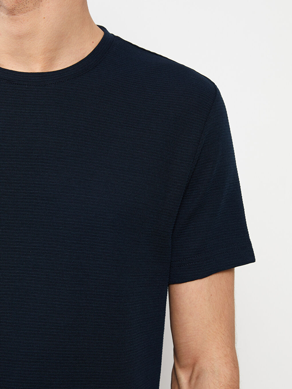 T-shirt pour Hommes en Jersey à Col Rond-3