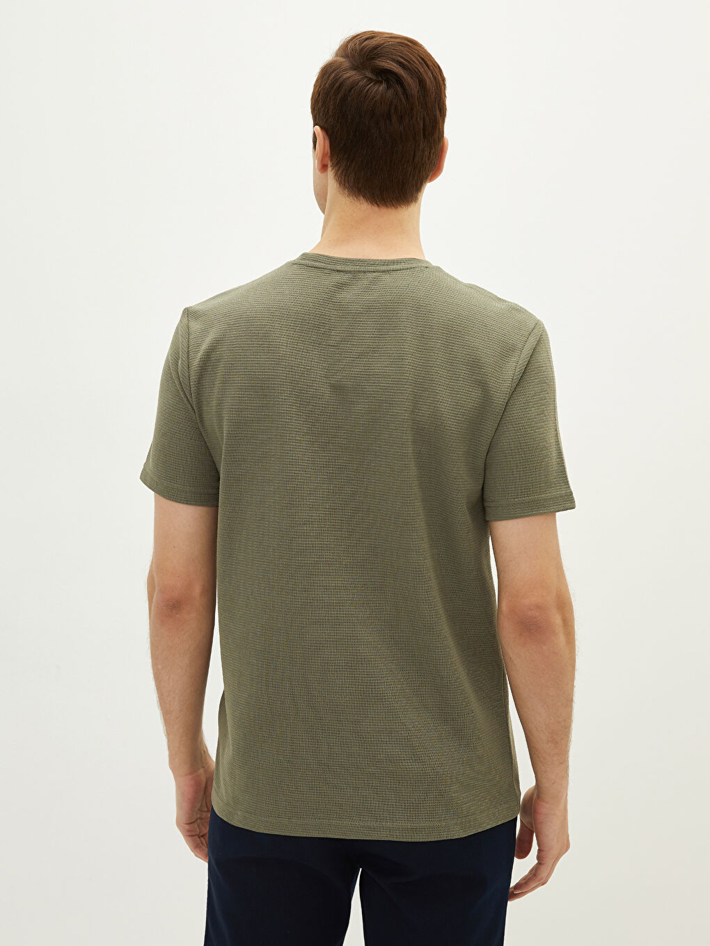 T-shirt pour Hommes en Jersey à Col Rond-4