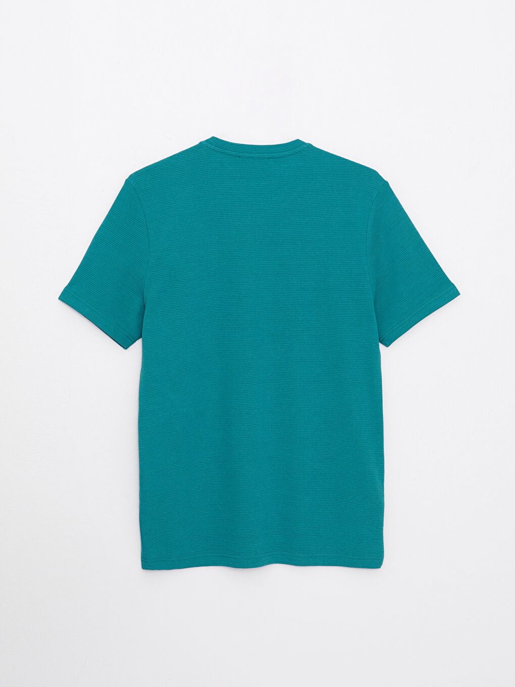 Yeşil Bisiklet Yaka Penye Erkek Tişört-6