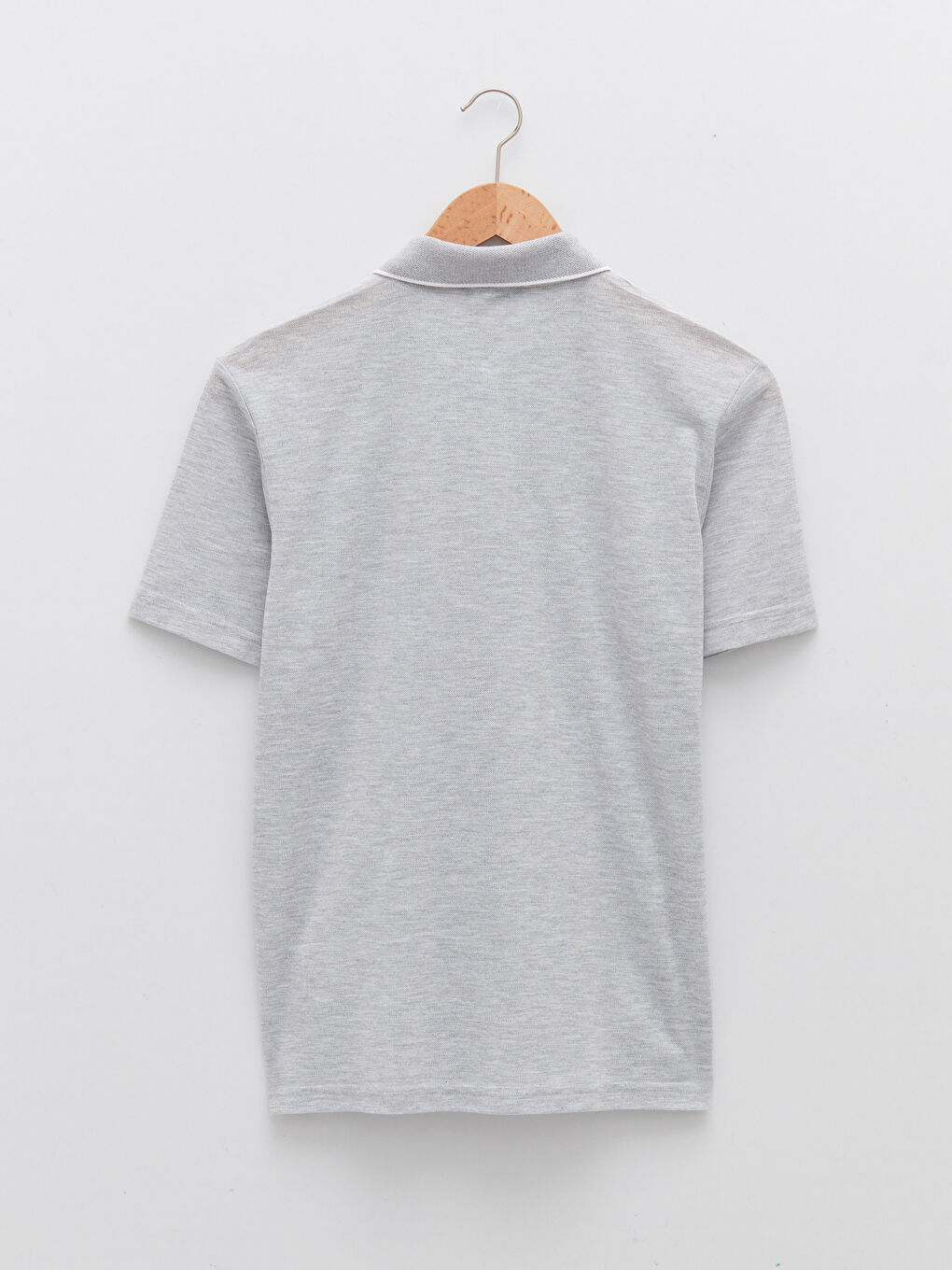 Bej Polo Yaka Kısa Kollu Erkek Tişört-6
