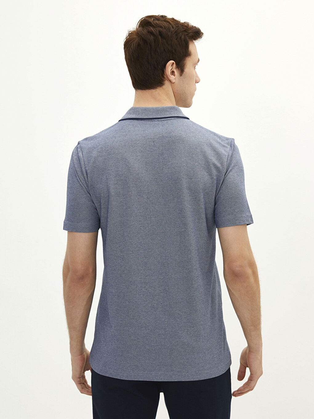 Polo Neck Short Sleeve Men's T-shirt-4