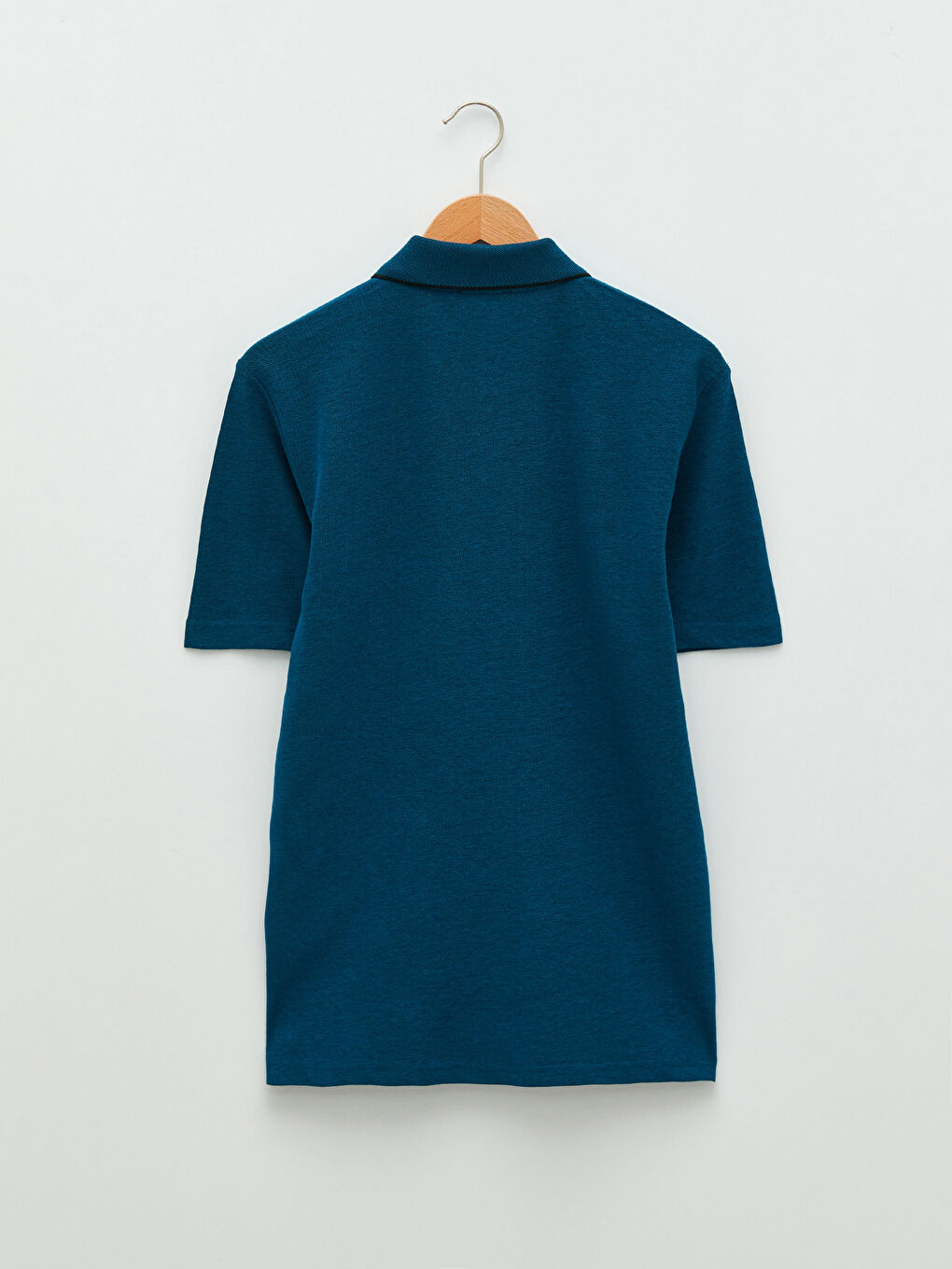 Petrol Polo Yaka Kısa Kollu Erkek Tişört-6