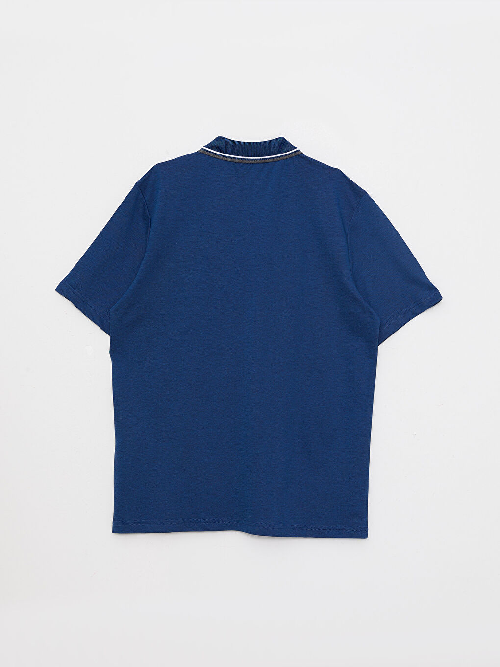 Lacivert Polo Yaka Kısa Kollu Erkek Tişört-11