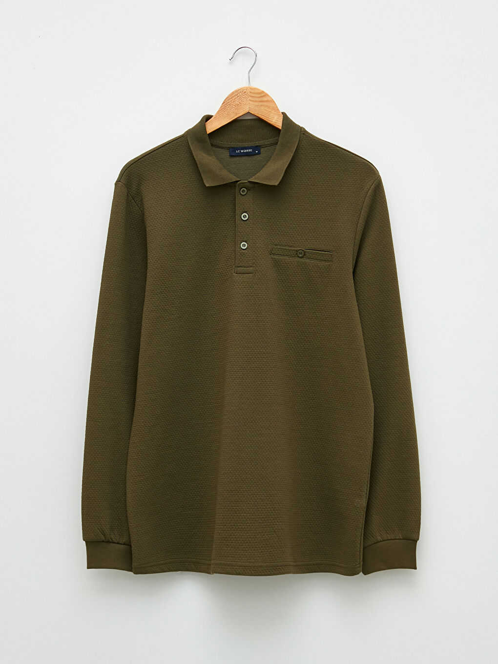 Мужская футболка-поло с длинным рукавом-5