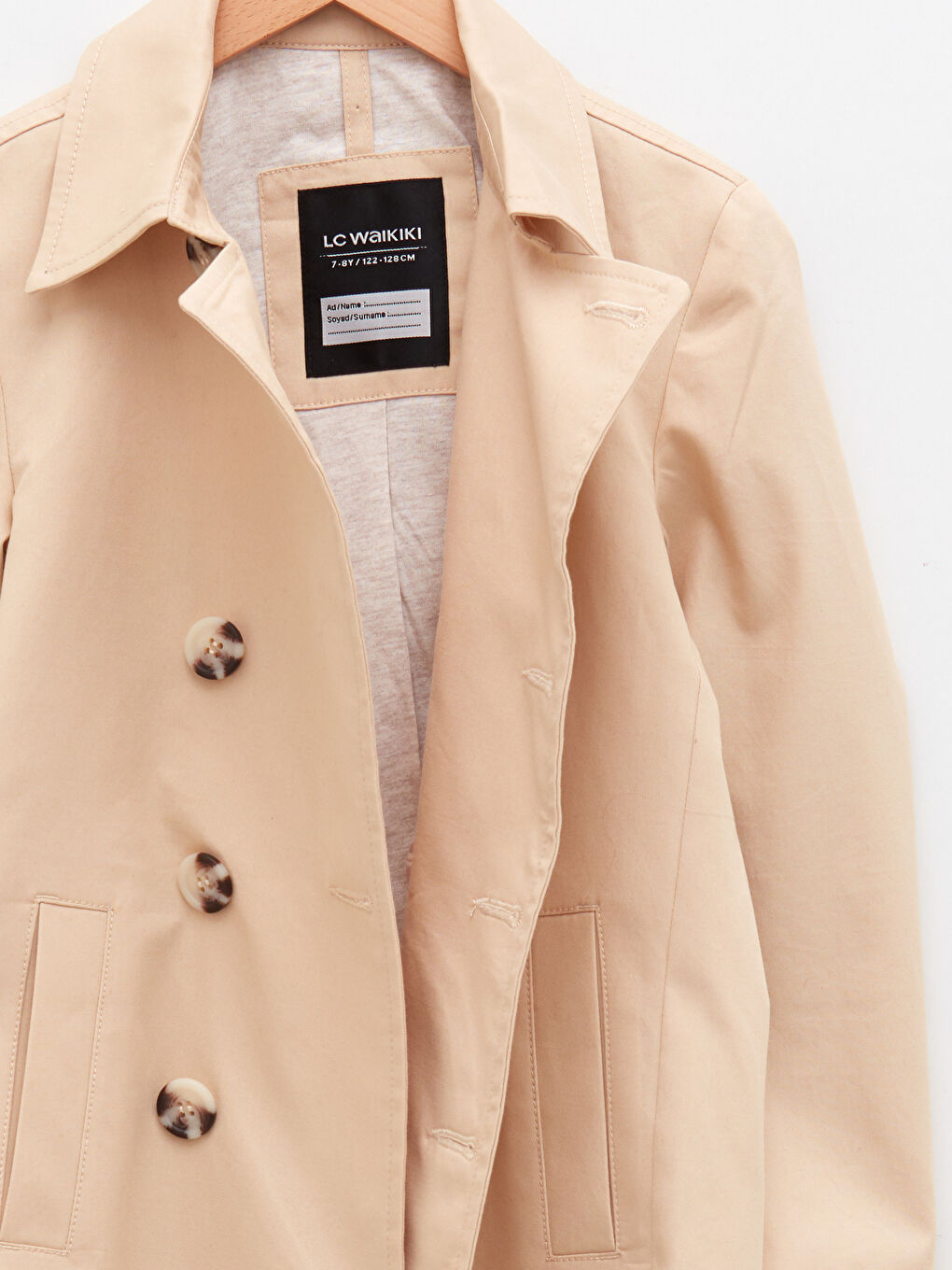Shirt Collar Basic Long Sleeve Boys Trench Coat -S20777Z4-FFR