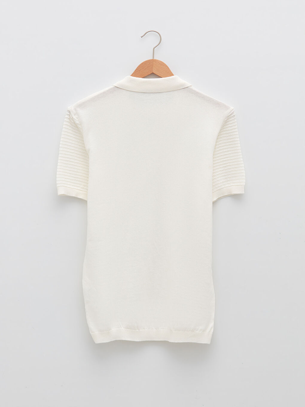 Pulover Tricotat cu Guler Polo și Mânecă Scurtă pentru Bărbați-6