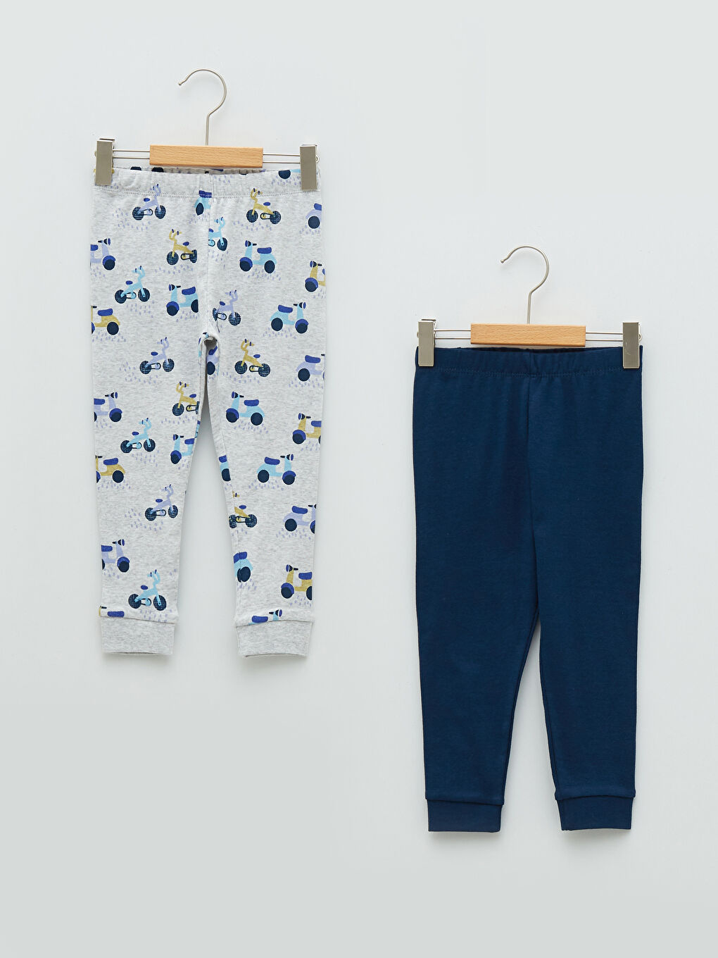 Beli Lastikli Pamuklu Erkek Bebek Pijama Alt 2'li