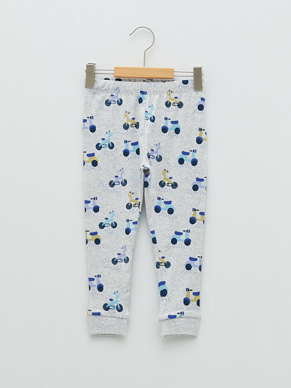 Beli Lastikli Pamuklu Erkek Bebek Pijama Alt 2'li-1