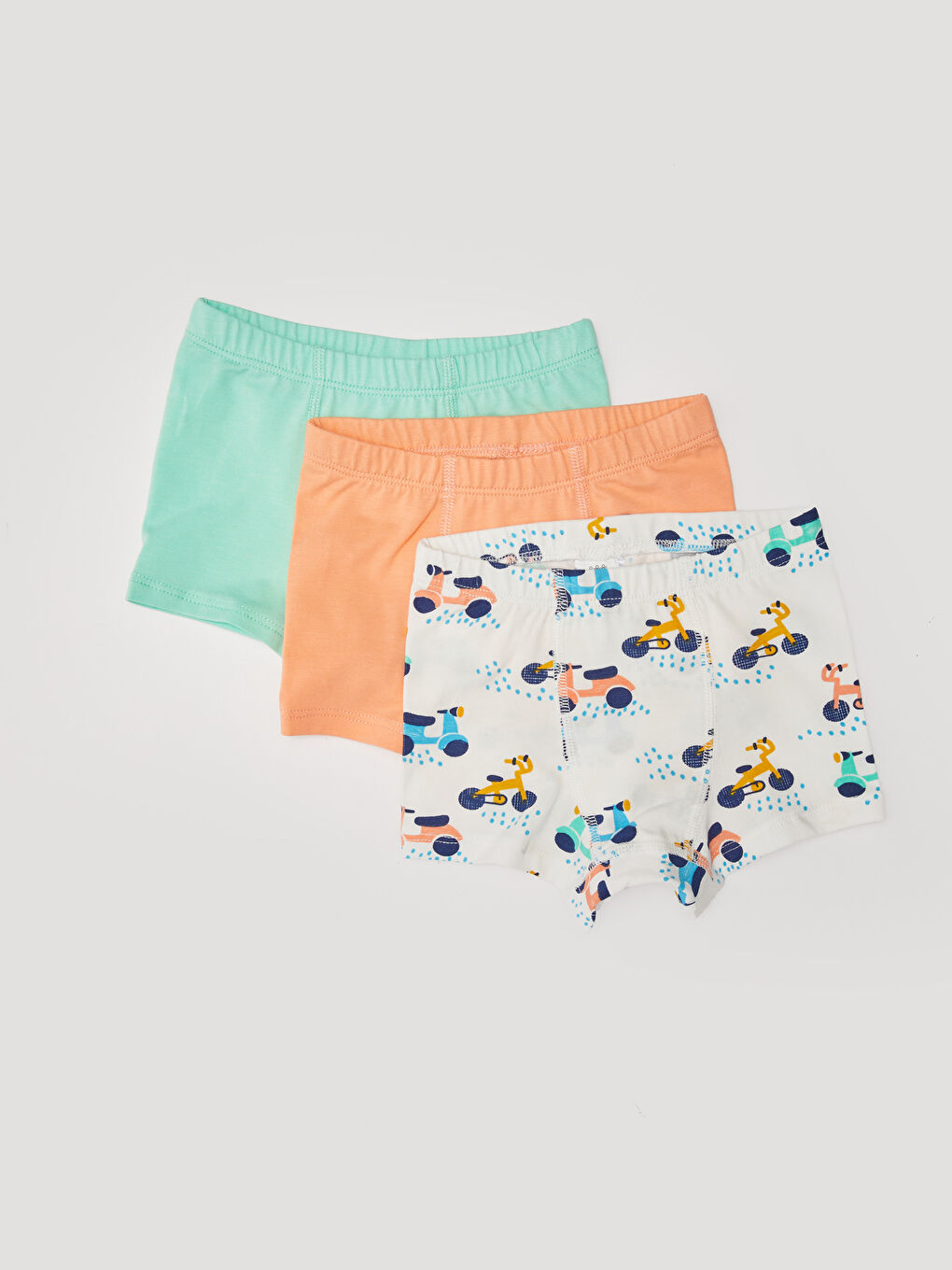 Трусы-боксеры для малышей мальчиков из хлопка с эластичной талией, 3 шт.