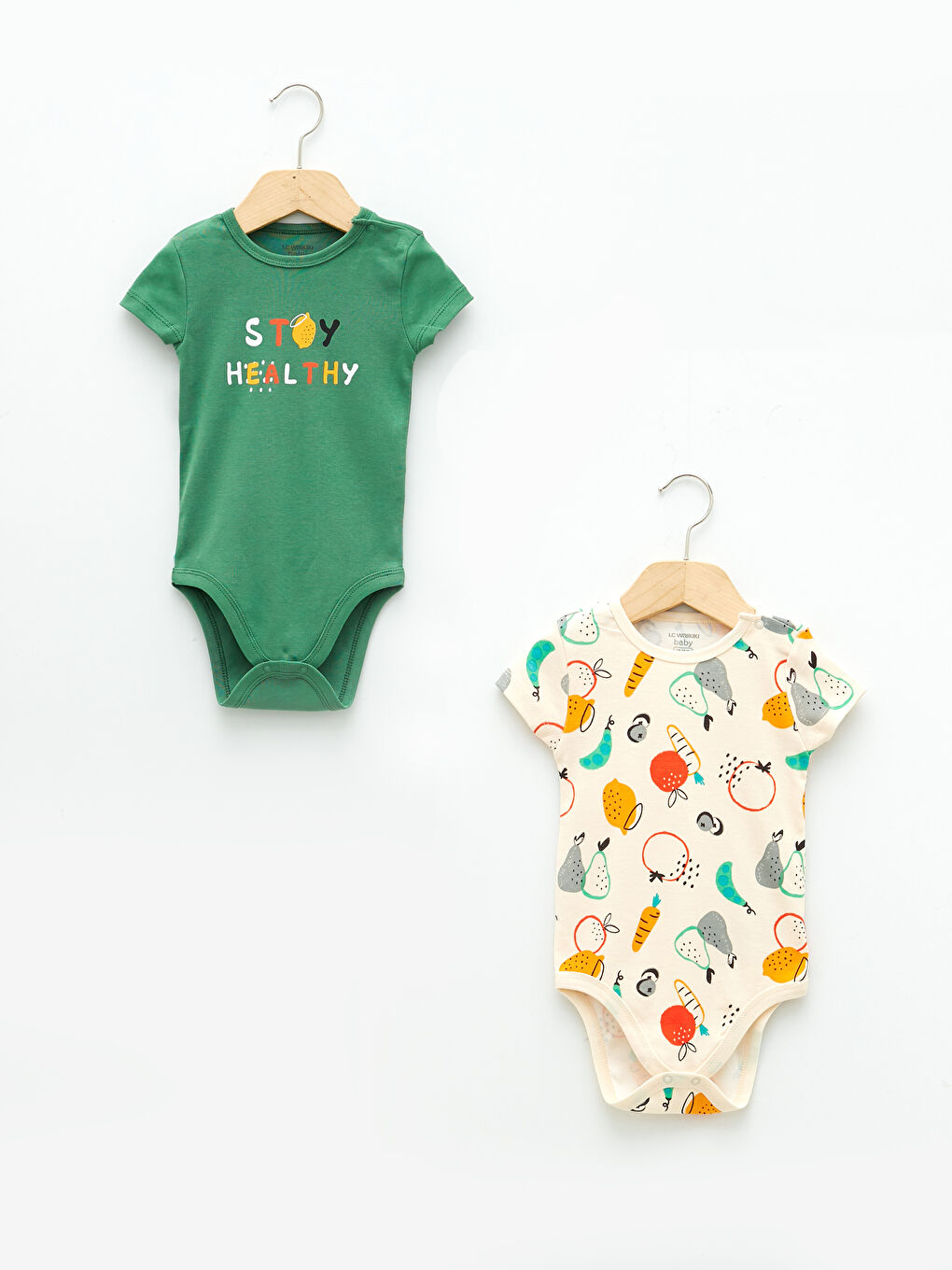 Боди с круглым вырезом и коротким рукавом с принтом для мальчика с заклепками, 2 упаковки