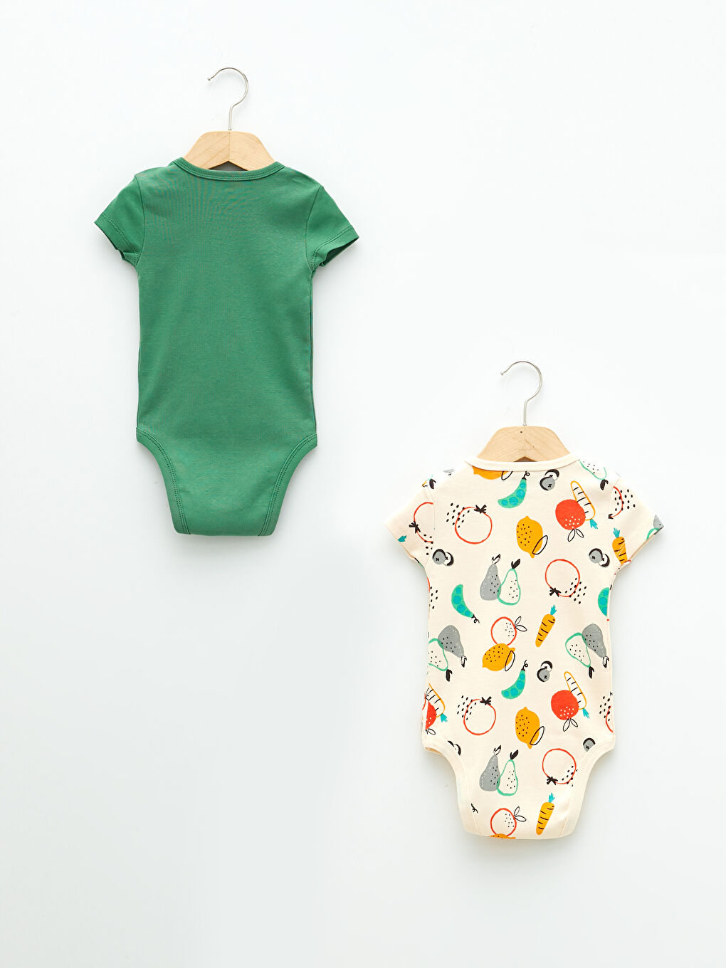 Боди с круглым вырезом и коротким рукавом с принтом для мальчика с заклепками, 2 упаковки-1