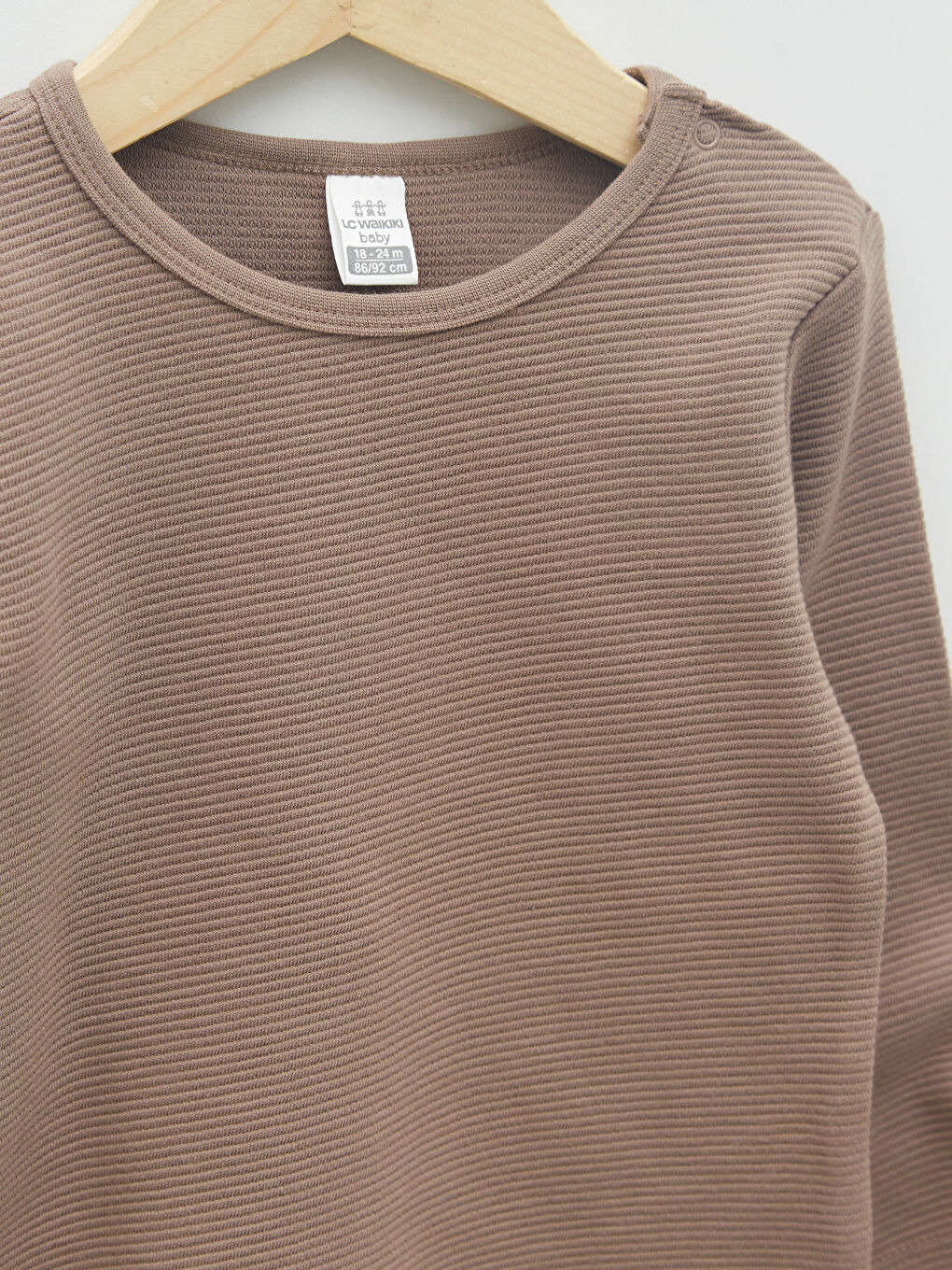 Crew Neck Long Sleeve Basic Baby Boy Pajama Set-2