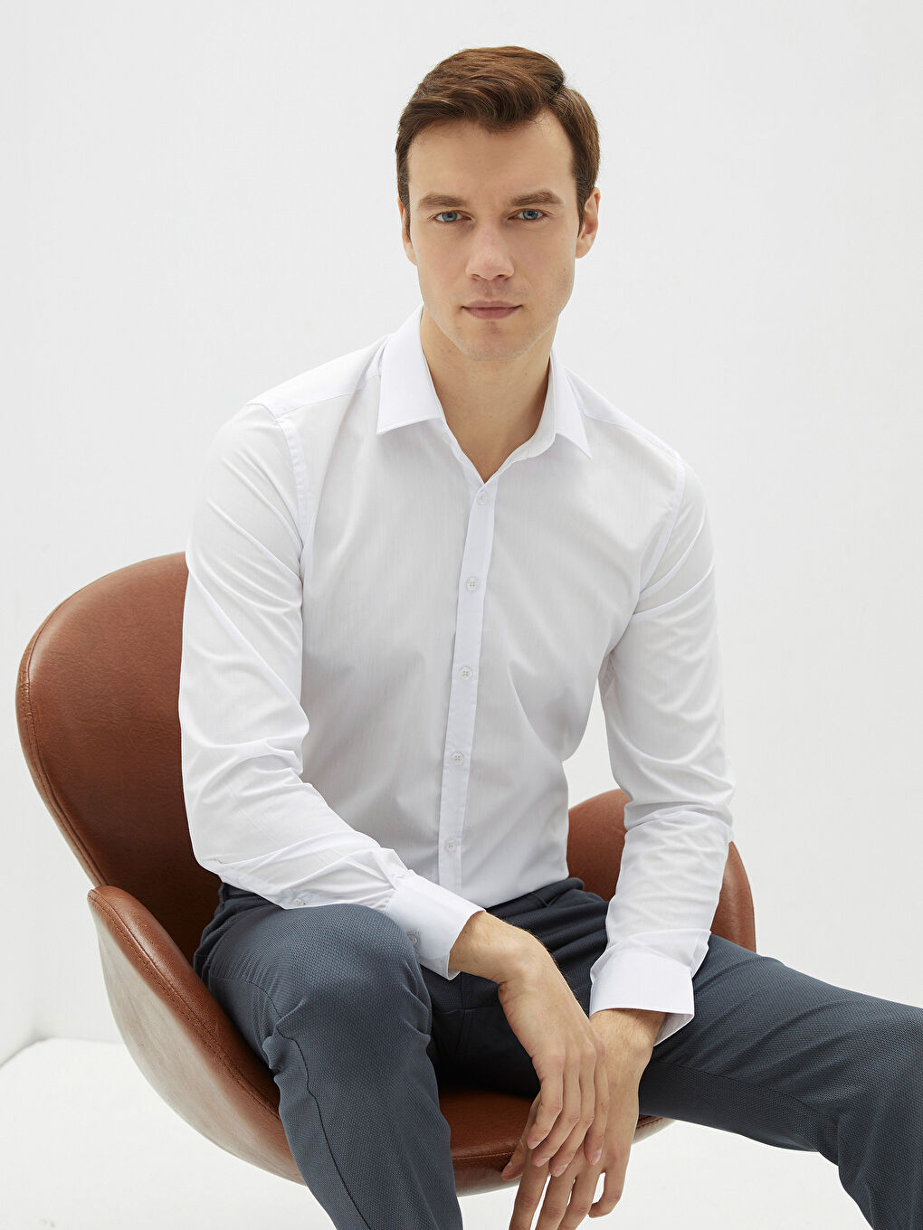 LCWAIKIKI Formal Slim Fit Long Sleeve Poplin Men's Shirt -S20810Z8-Q6K