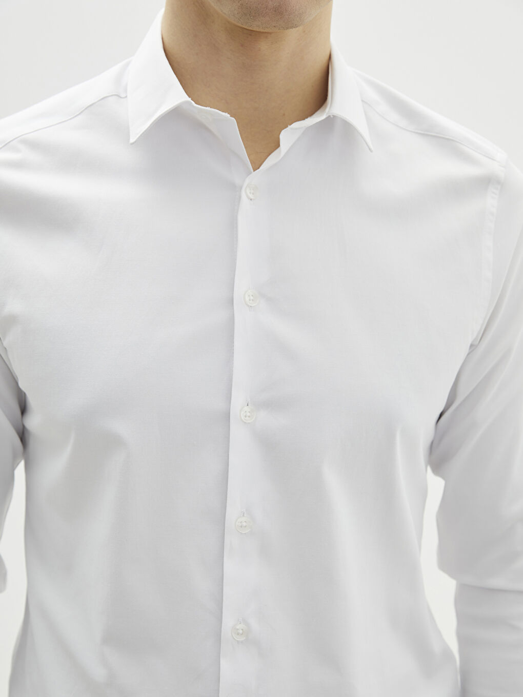 Chemise Homme Extra Slim Fit Manches Longues en Popeline-3