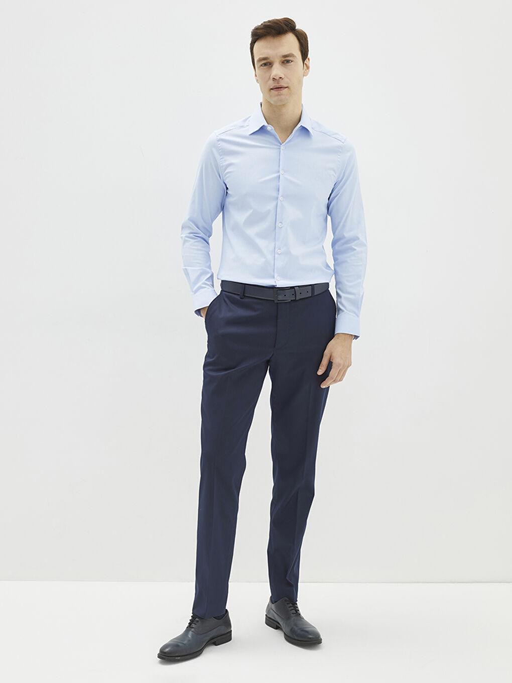 Mavi Slim Fit Uzun Kollu Oxford Erkek Gömlek-2